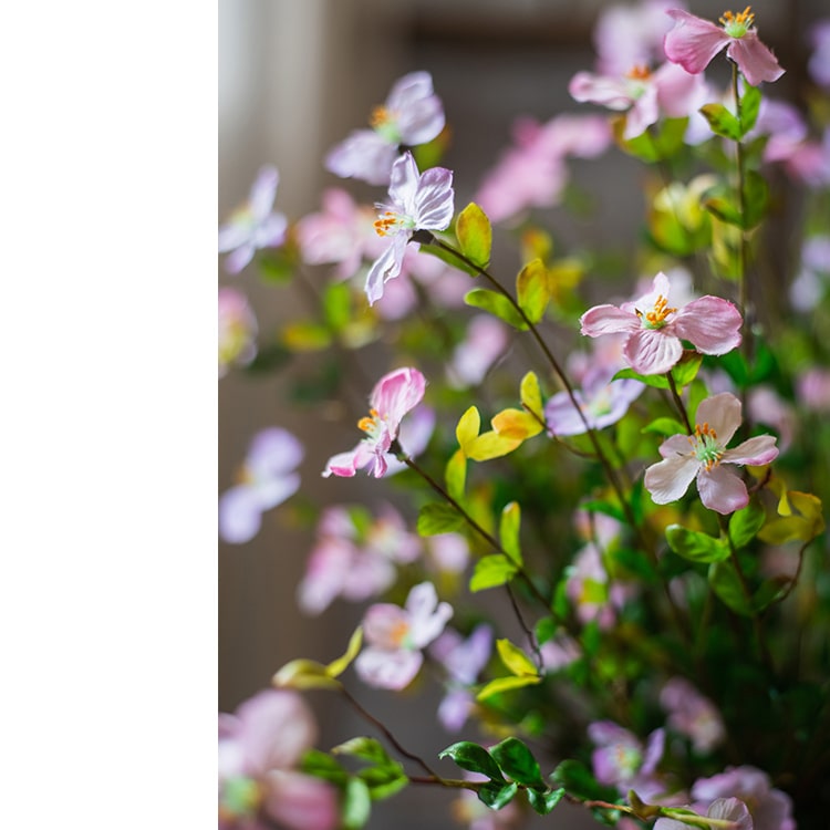 Silk Faux Gaura Flower Stem in Pink or Purple 20" Tall