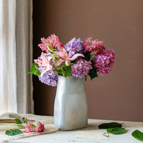 Gradient Color Art Glass Vase