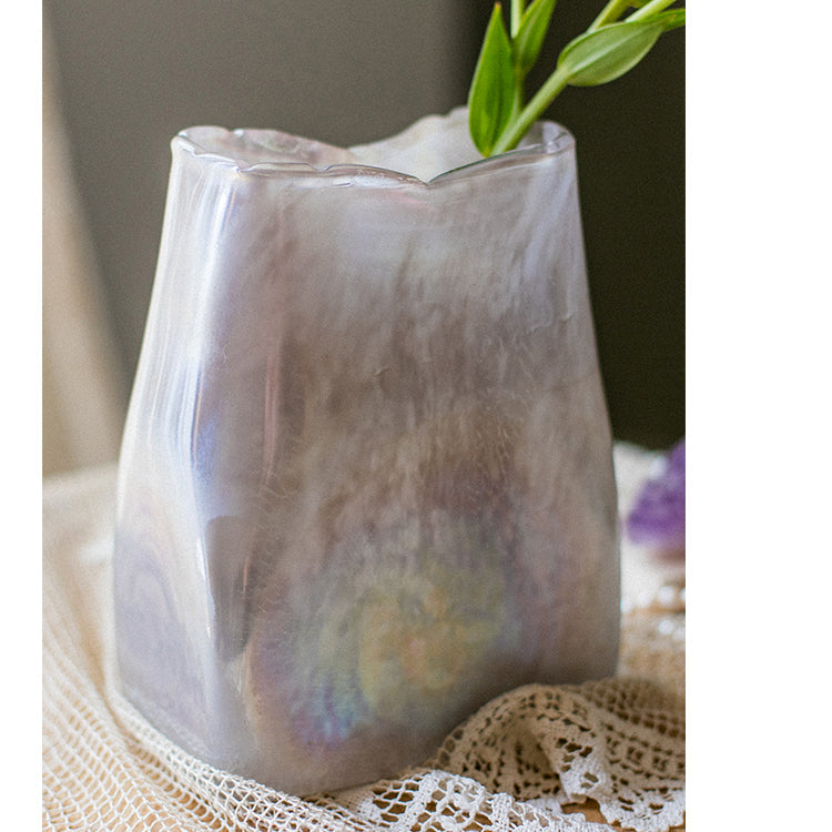 Gradient Color Art Glass Vase