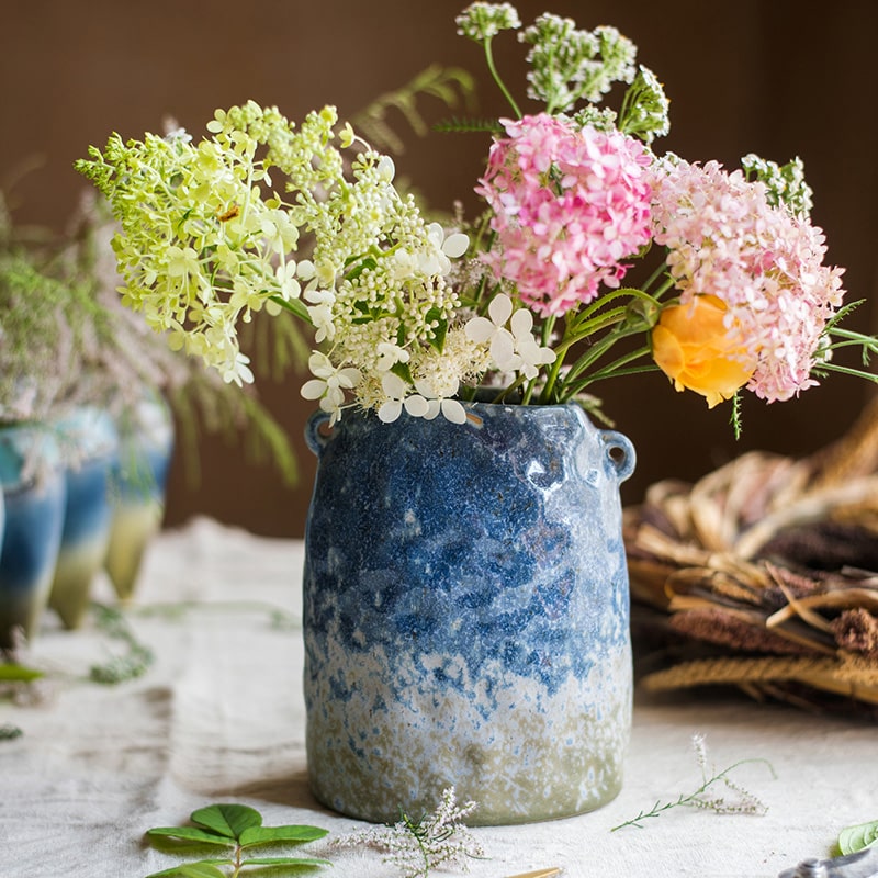 Kiln Glazed Blue Vase