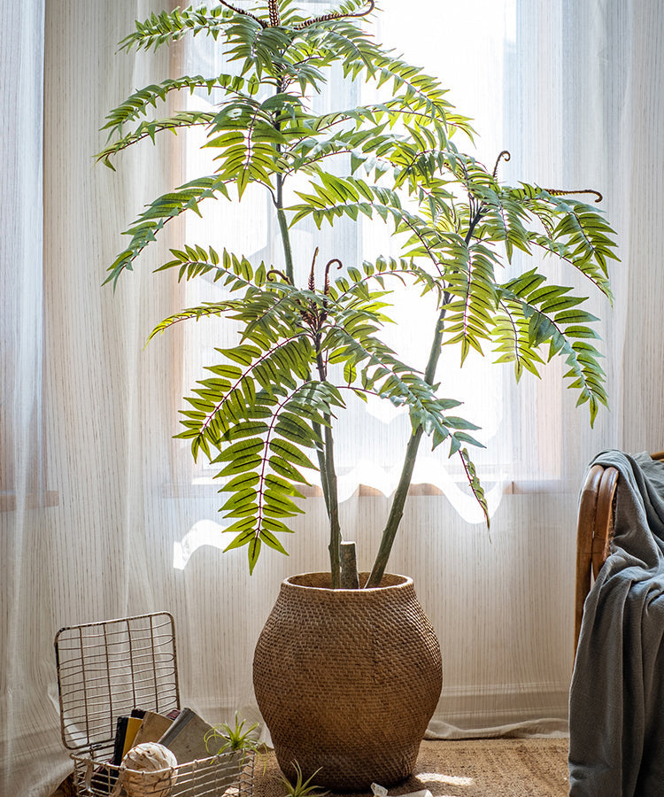 Large Basket Cement Pot Backyard Planter