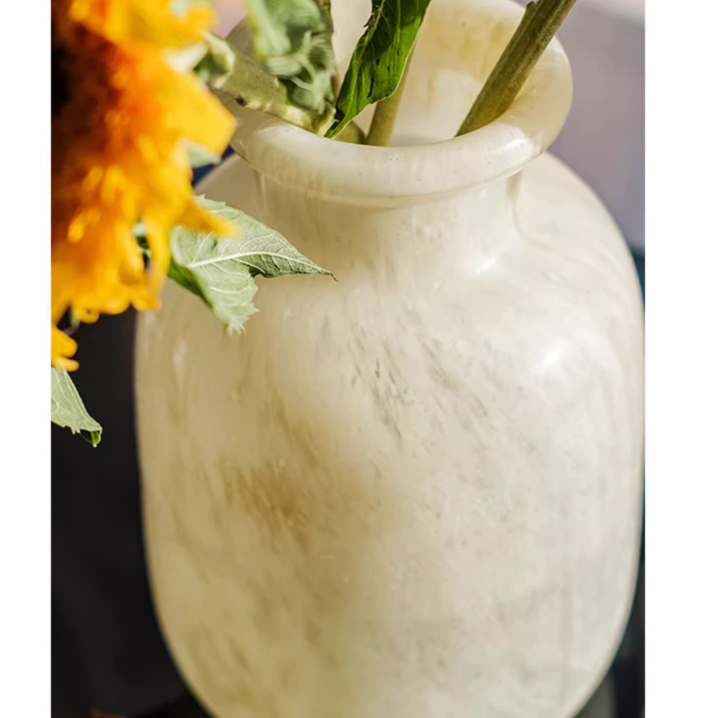 Large Matte Frosted Glass Vase