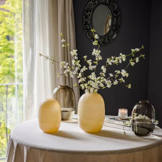 Modern Glass Vase in Yellow