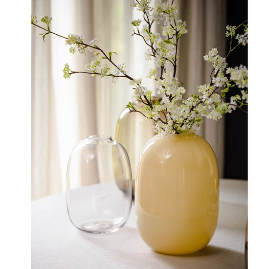 Modern Glass Vase in Yellow