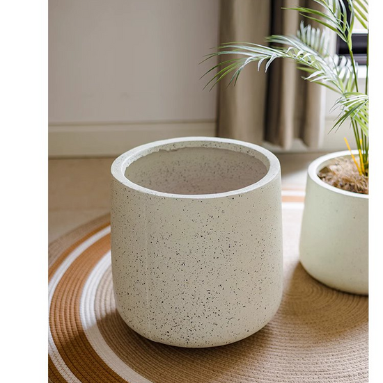 Modern White Planter Round