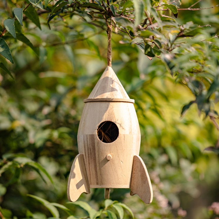 Natural Solid Wood Bird's Nest