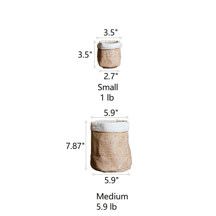 Paper Bag Style Concrete Garden Pot