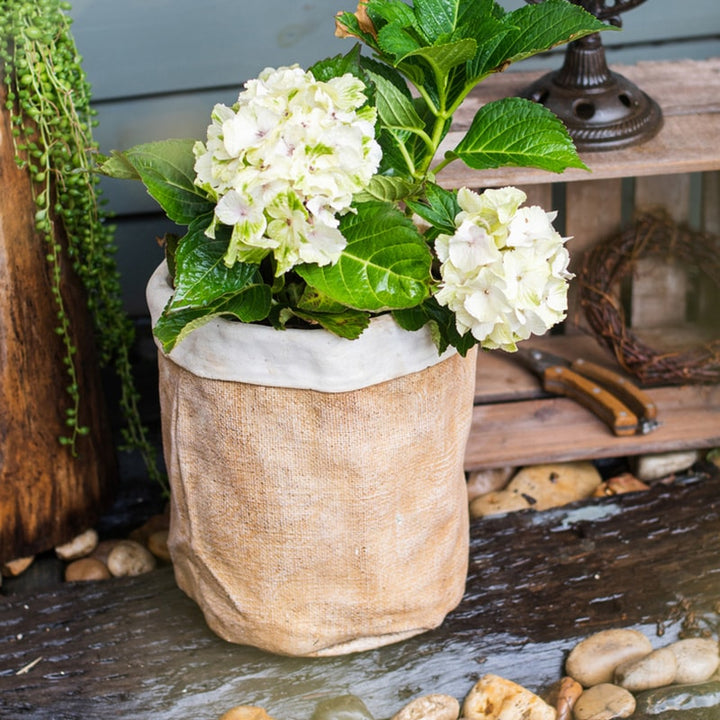 Paper Bag Style Concrete Garden Pot