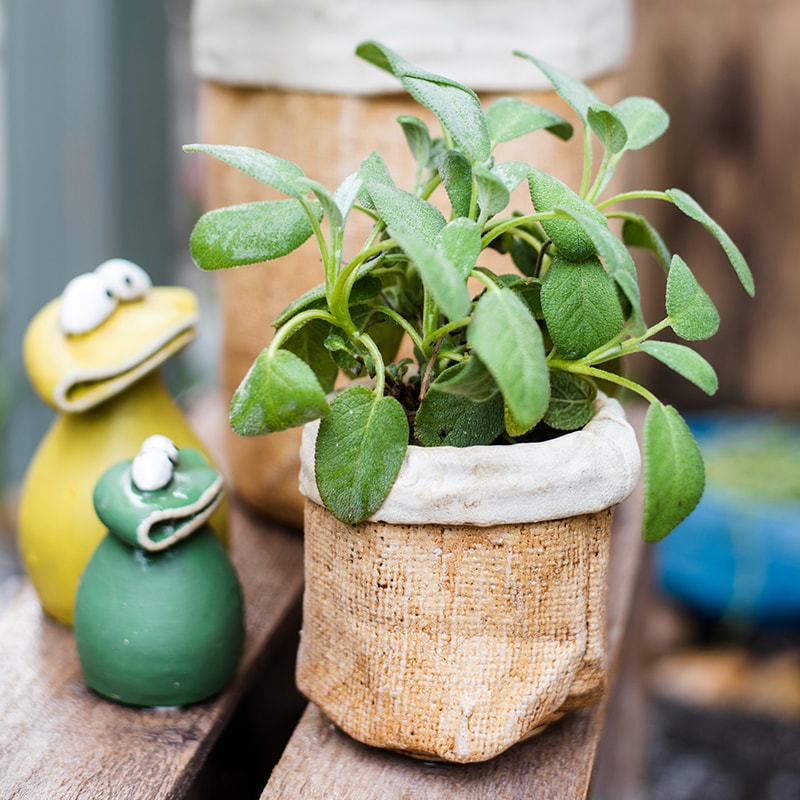 Paper Bag Style Concrete Garden Pot