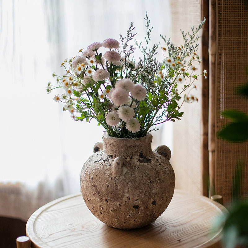 Pottery Stoneware Vase Zen Style Pottery for Dried Flowers