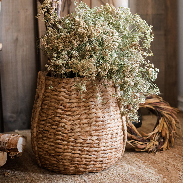 Large Rope Basket Cement Planter