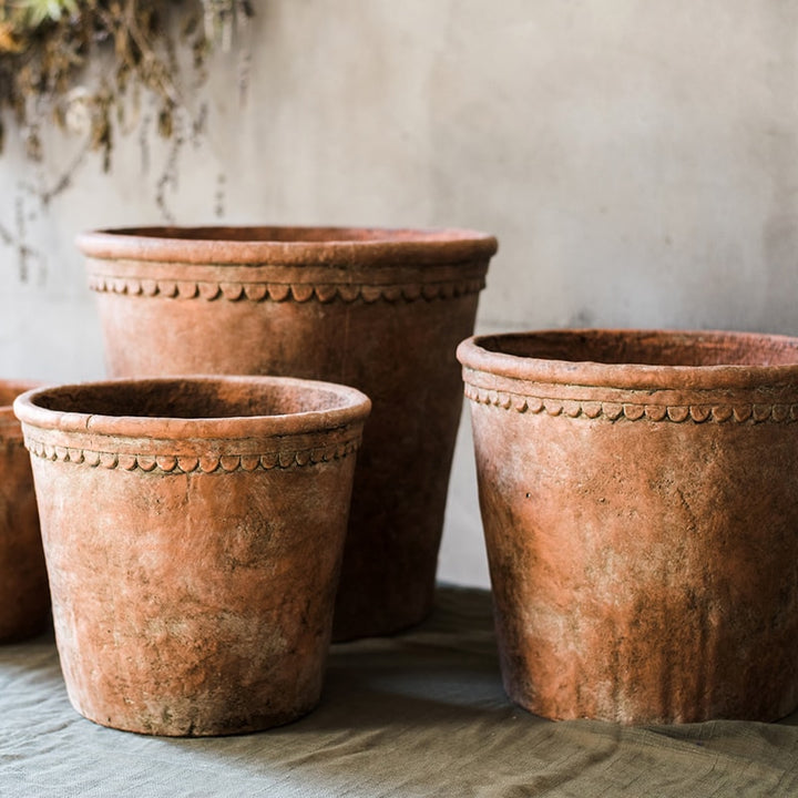 Large Terracotta Red Concrete Planter Pot