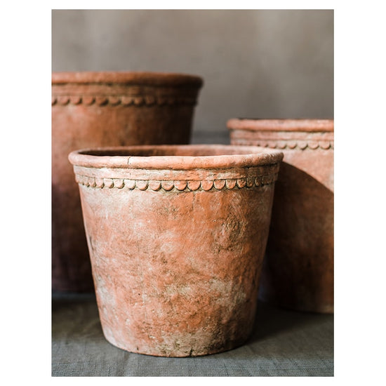 Large Terracotta Red Concrete Planter Pot