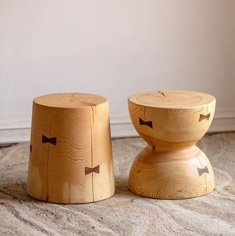 Solid Wood Natural End Table