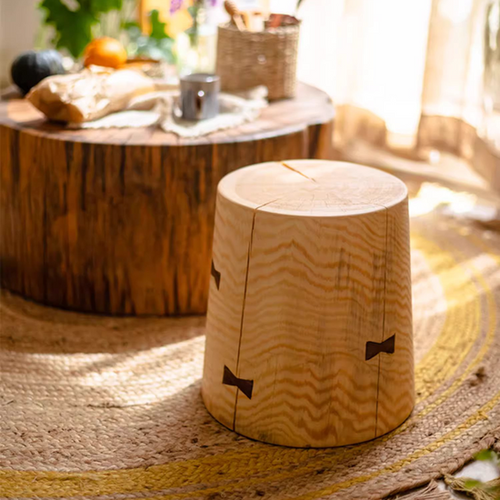 Solid Wood Natural End Table