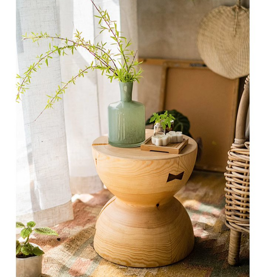 Solid Wood Natural End Table