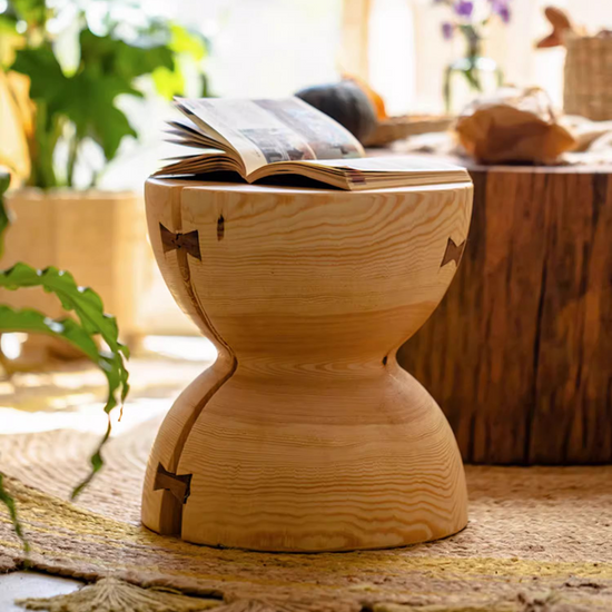 Solid Wood Natural End Table