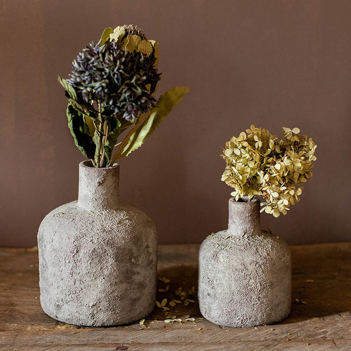 Small Opening Stoneware Terracotta Vase