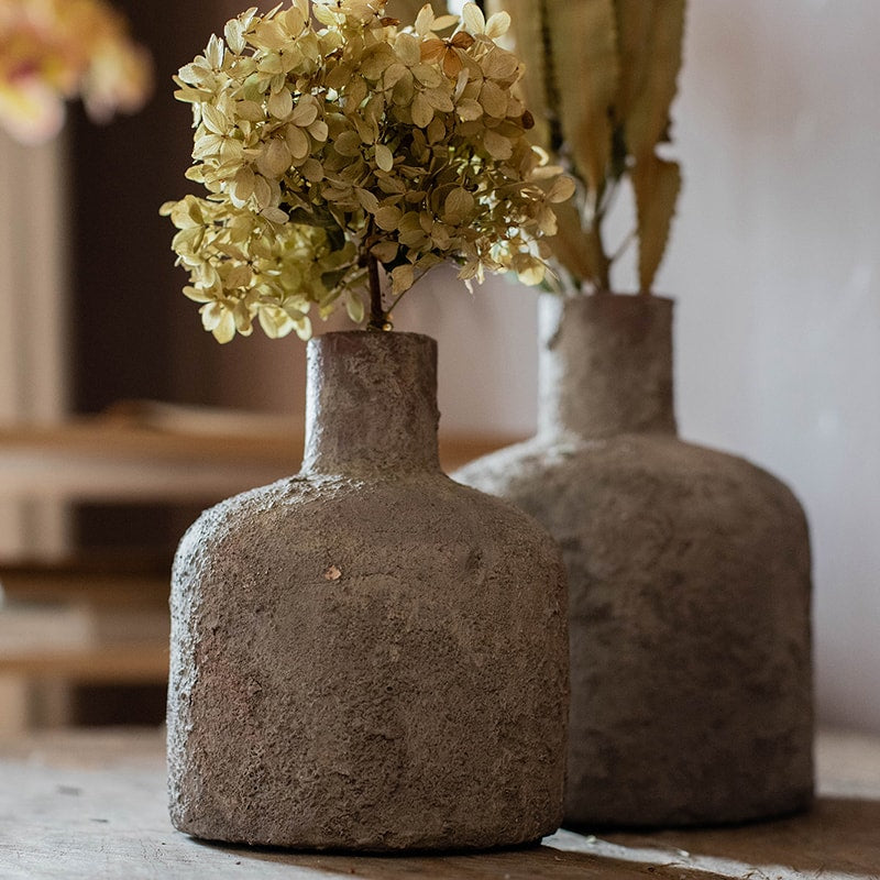 Small Opening Stoneware Terracotta Vase