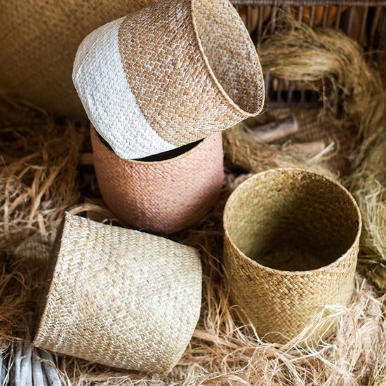 Natural Straw Basket in Different Colors