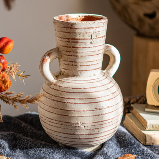 Terracotta Planter Vase with Handles