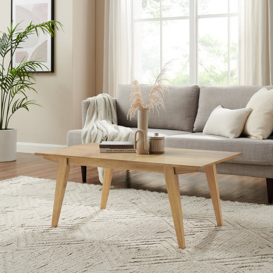 Kochi Minimalist Solid Wood Rectangle Coffee Table