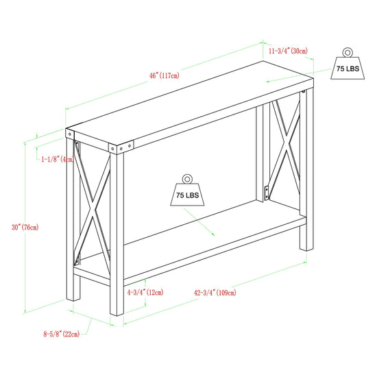 Metal X Entry Table