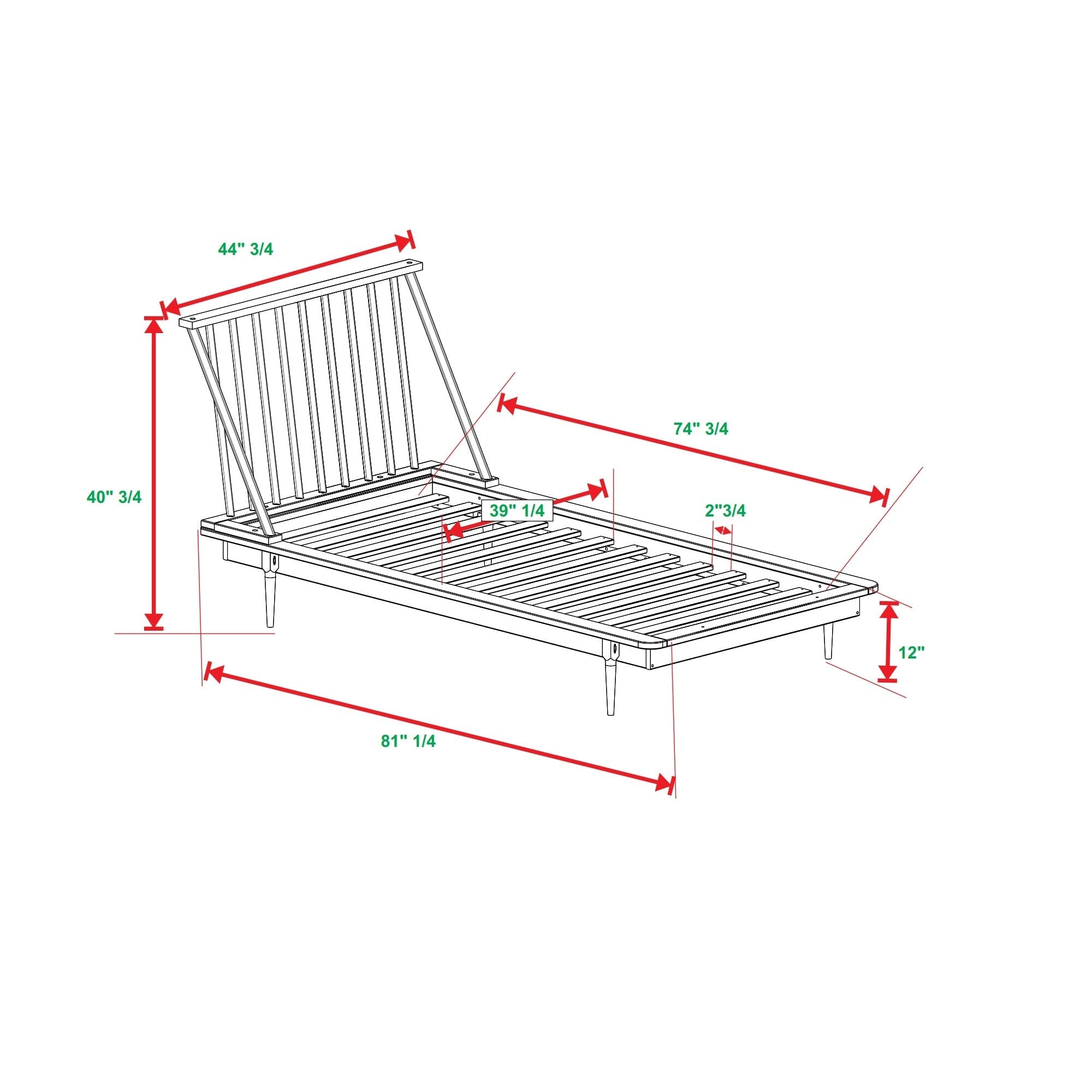 Spindle Back Solid Wood Beds