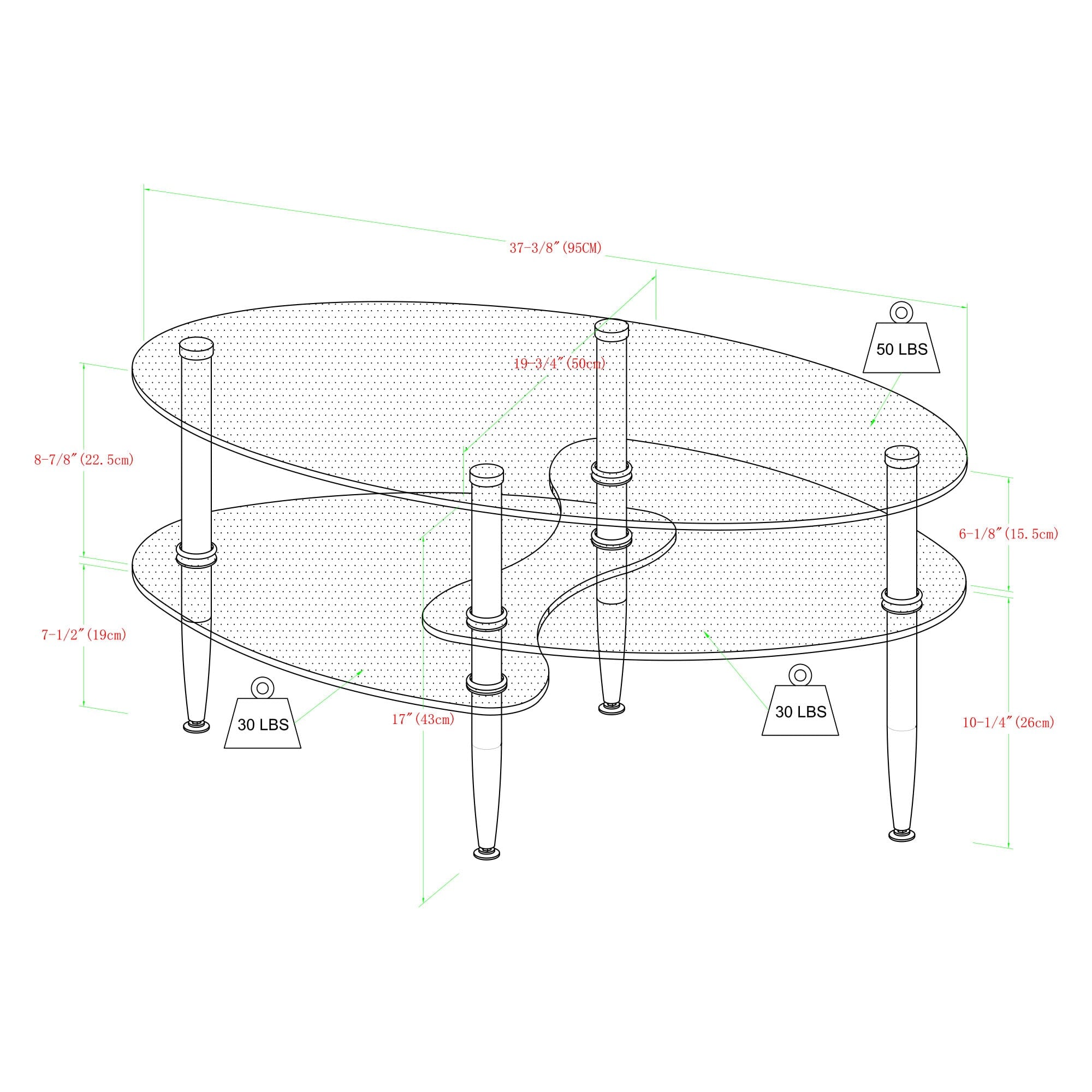 Wave 38" Coffee Table