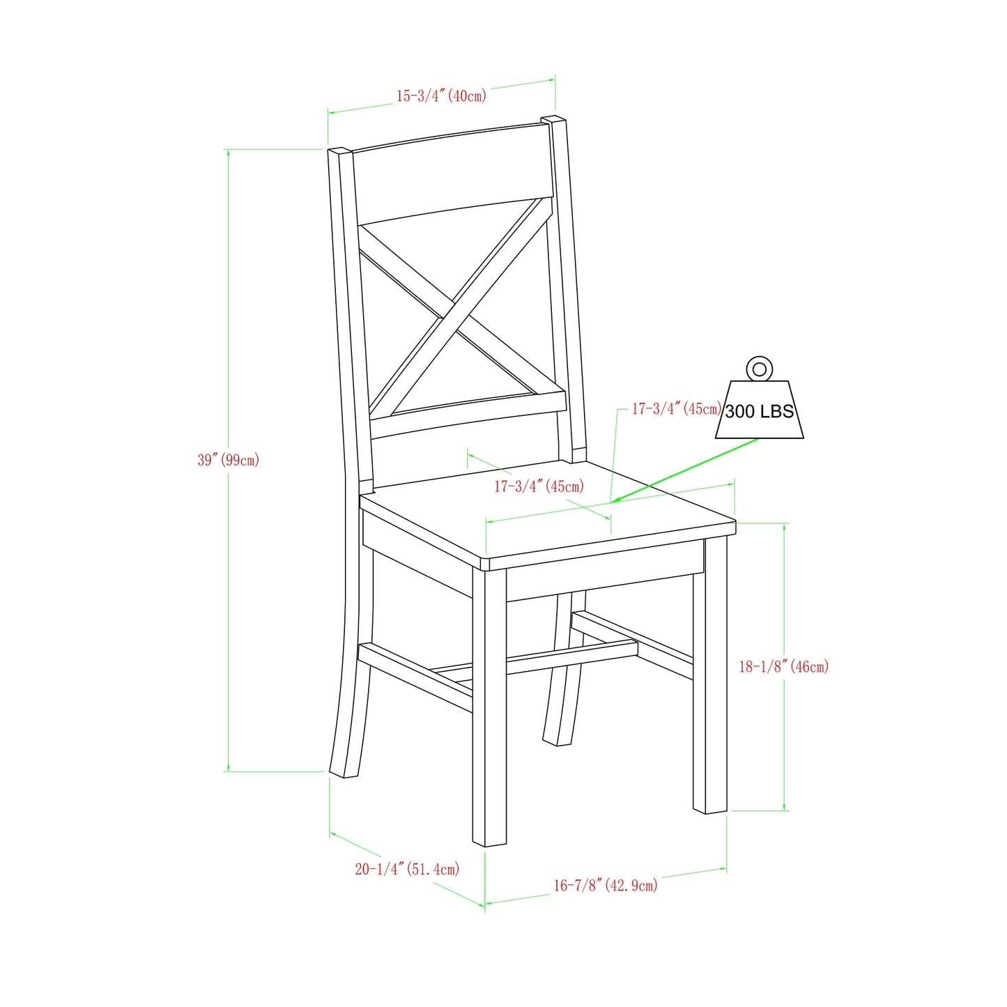 Meridian 6-Piece Wood Dining Set