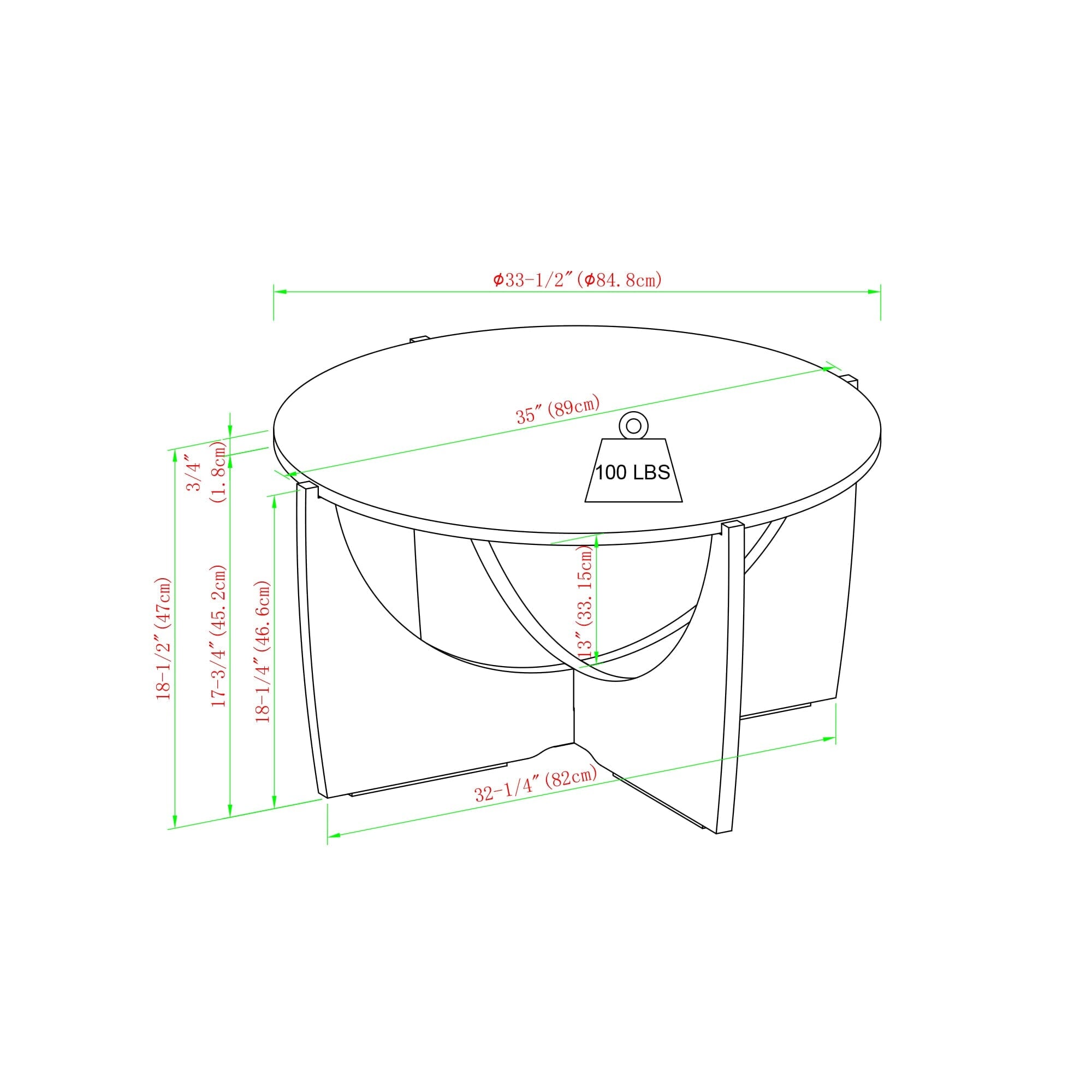 Luna Round Coffee Table