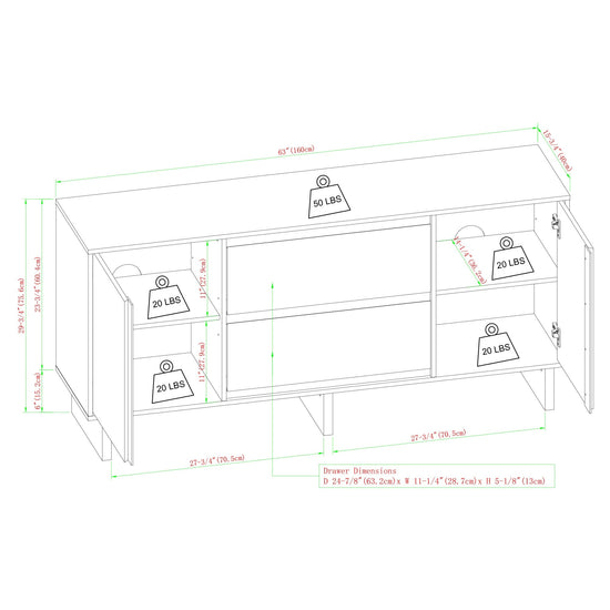 Maja 63" Minimalist Scandi Sideboard