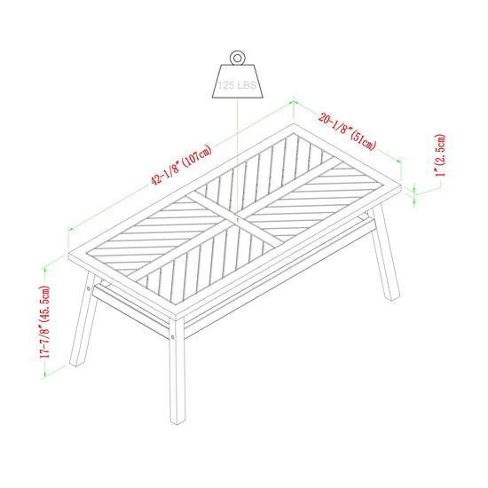 Vincent Patio Wood Coffee Table