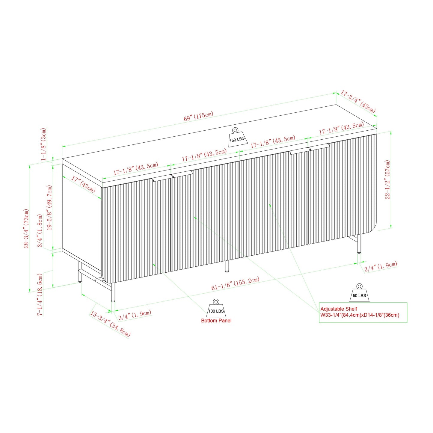 Reema Scandinavian Sideboard