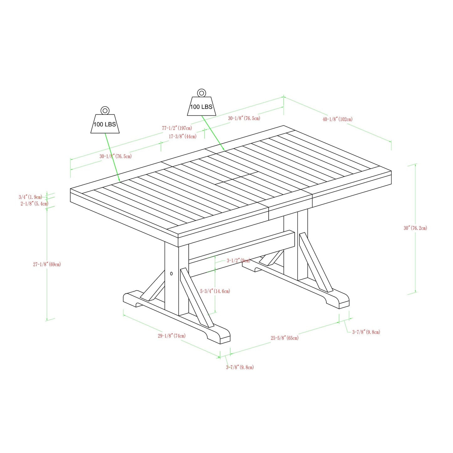 Meridian 6-Piece Wood Dining Set