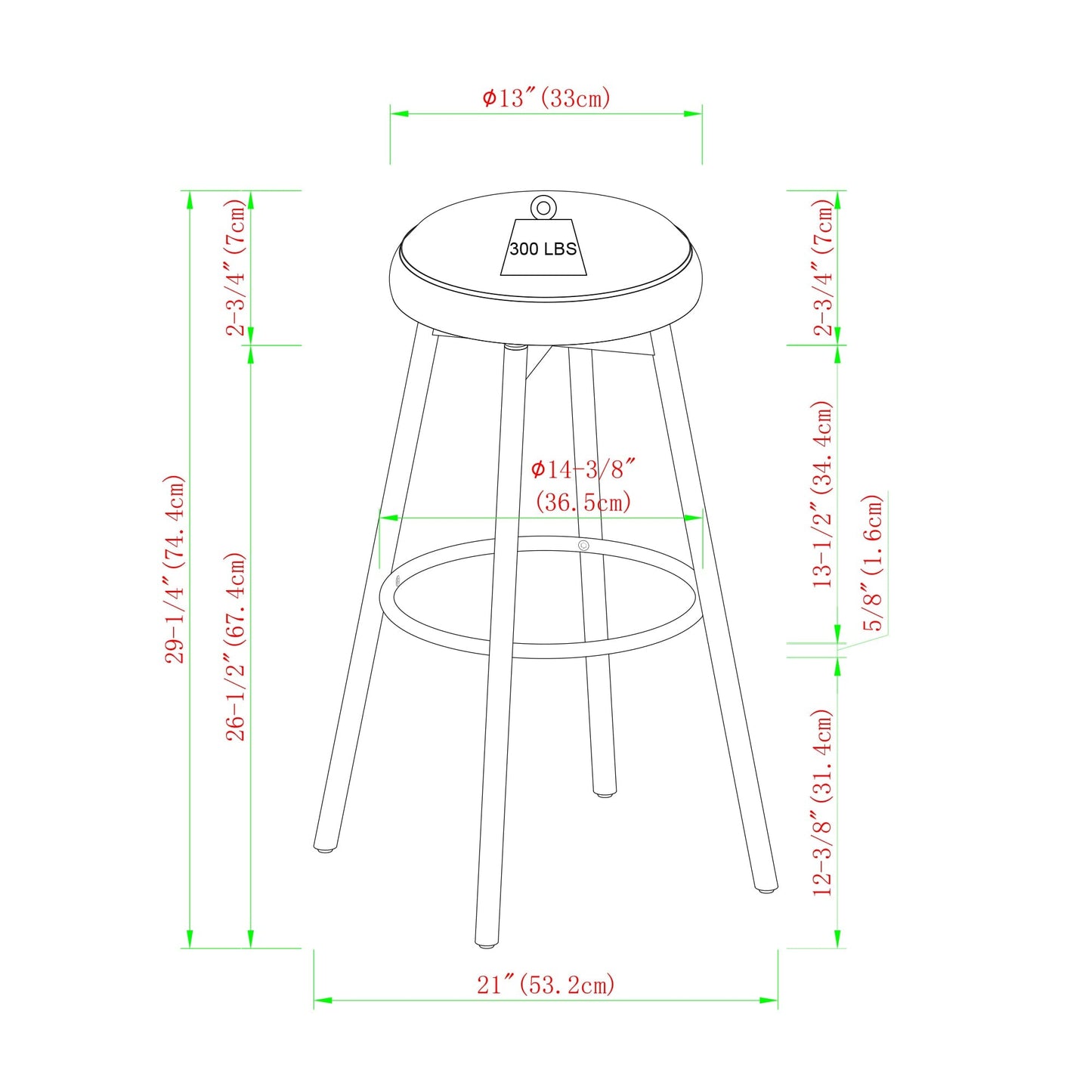 Twyla 2-Piece Glam Swivel-Seat Barstool Set