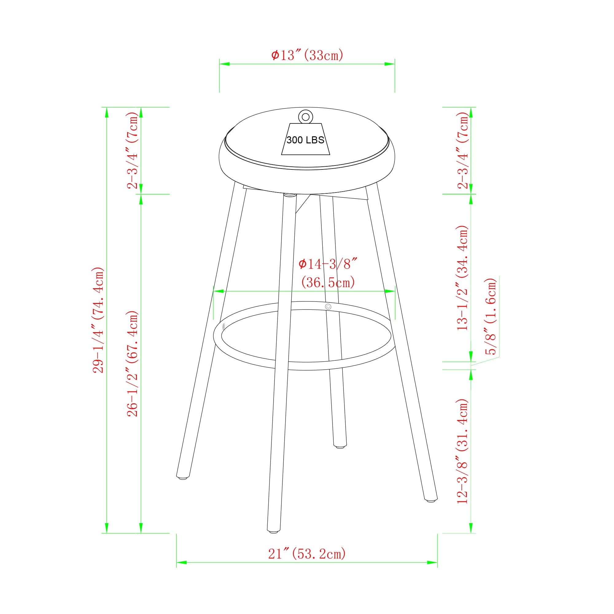 Twyla 2-Piece Glam Swivel-Seat Barstool Set