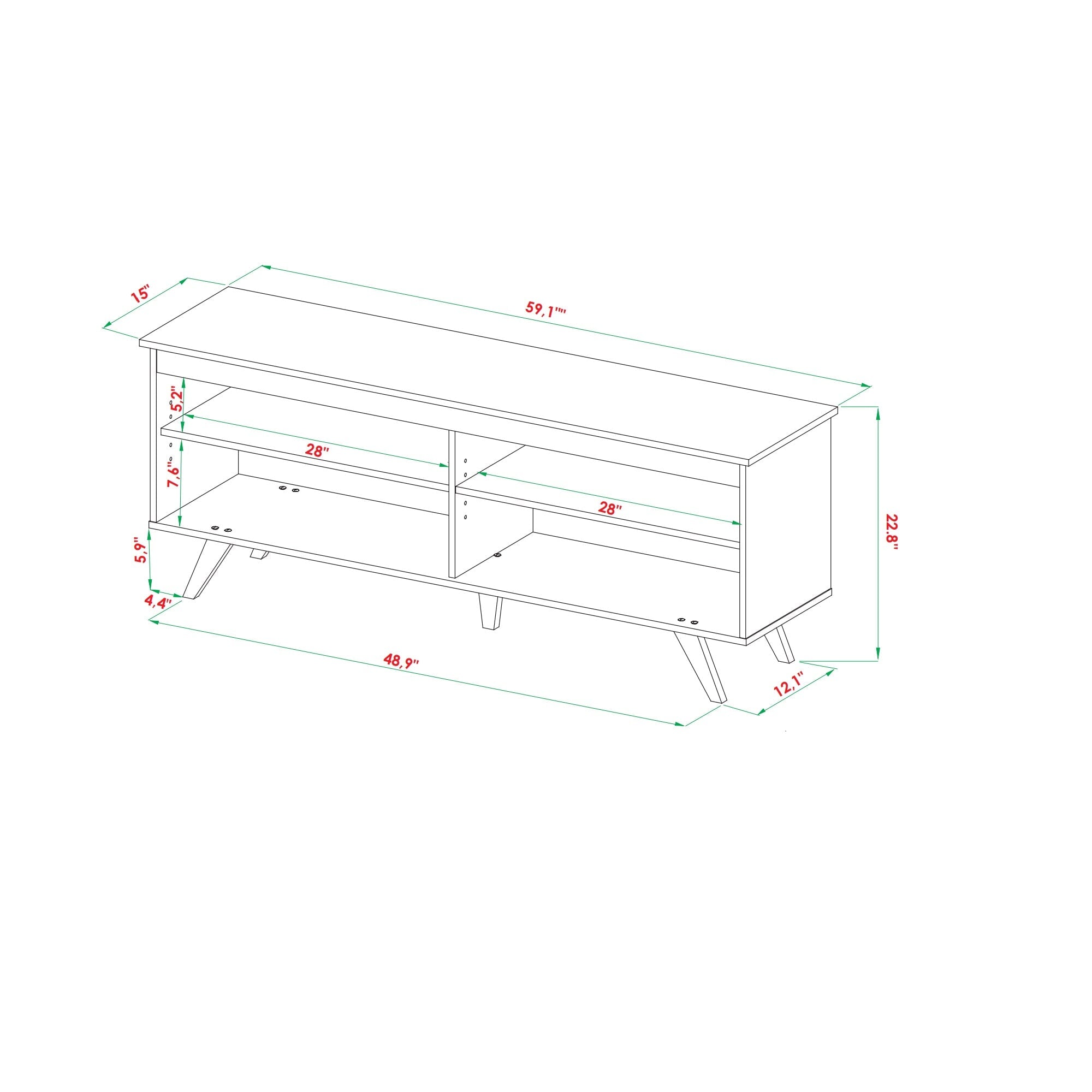 Simple Contemporary 58" Console