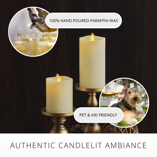 Chalky Ivory Flameless Candle Pillar