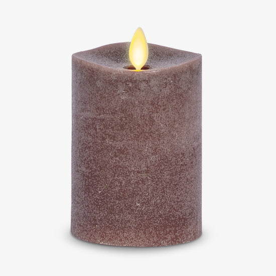 Chalky Raisin Flameless Candle Pillar