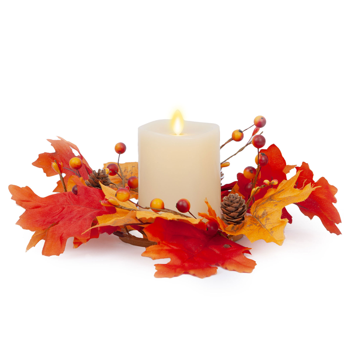 Harvest Centerpiece with Ivory Flameless Candle