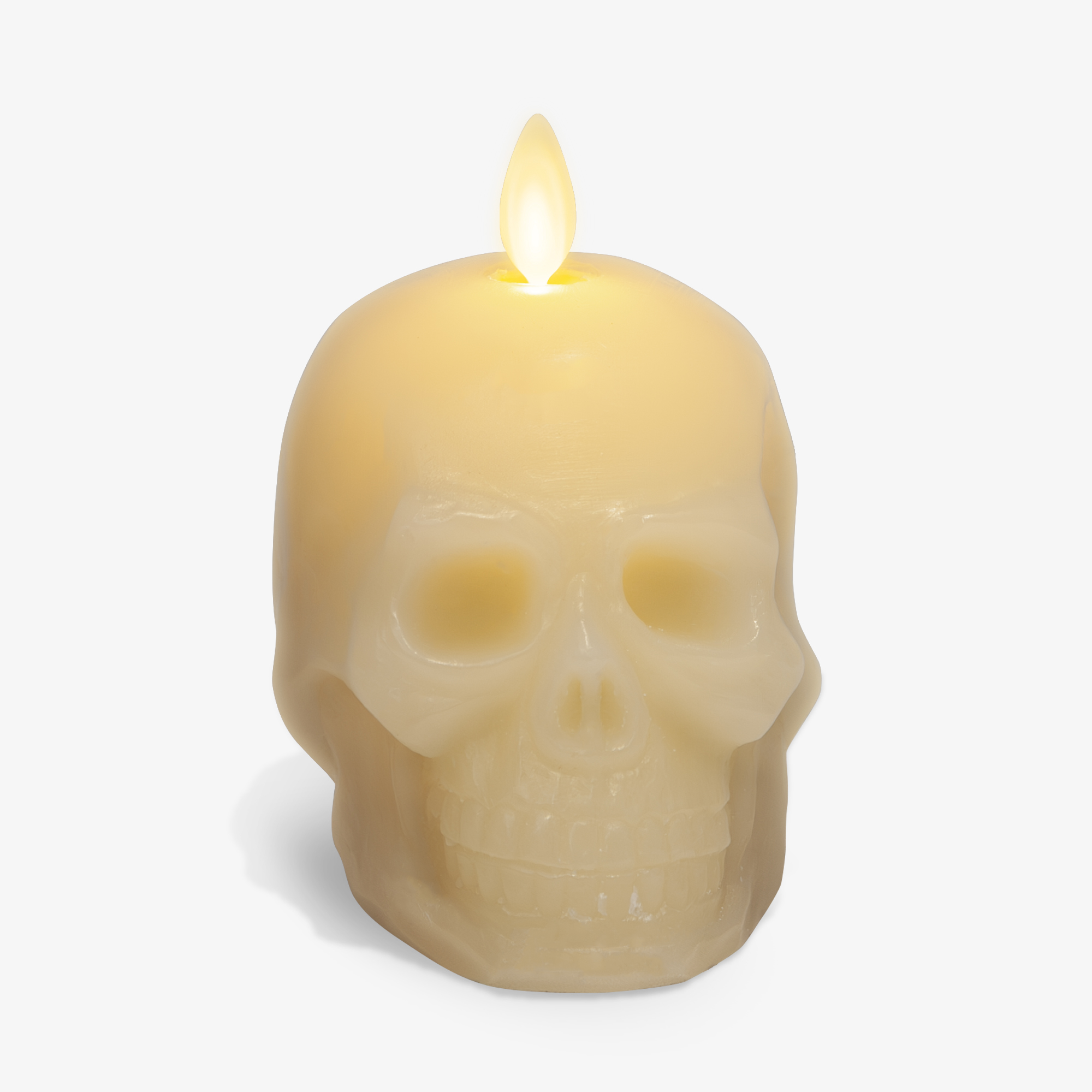 Ivory Flameless Candle Skull