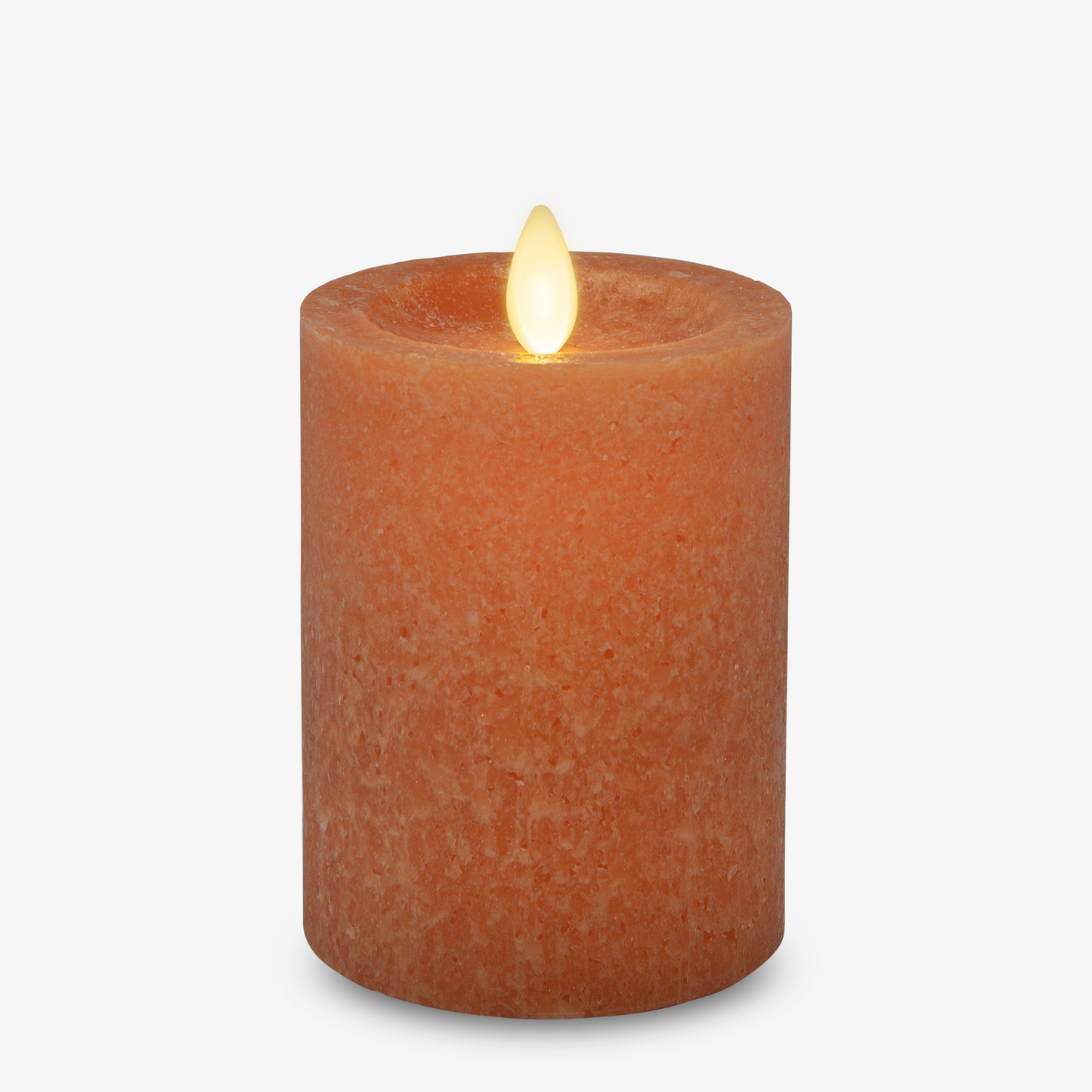 Harvest Pumpkin Seaglass Flameless Candle Pillar