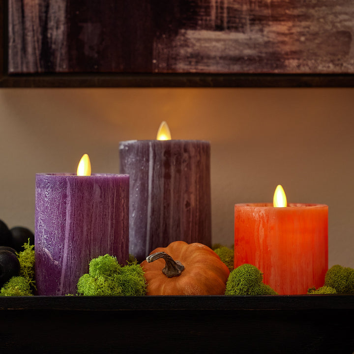 Halloween Selenite Pillars with Remote - Set of 3