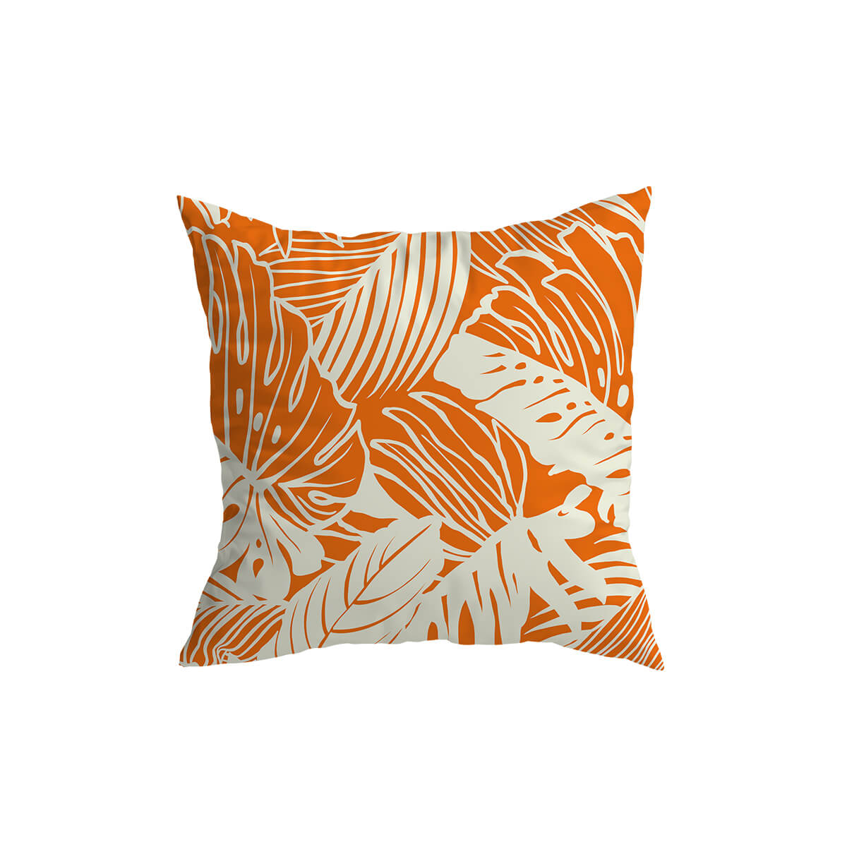 Orange Puff Throw Pillow