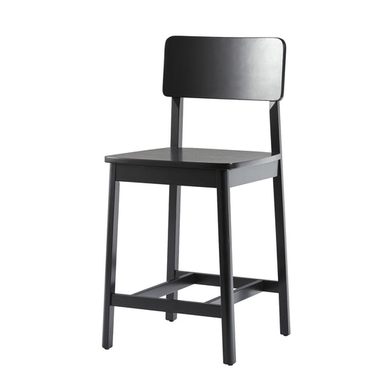 Minimalist Solid Wood Counter Stool, Set of 2