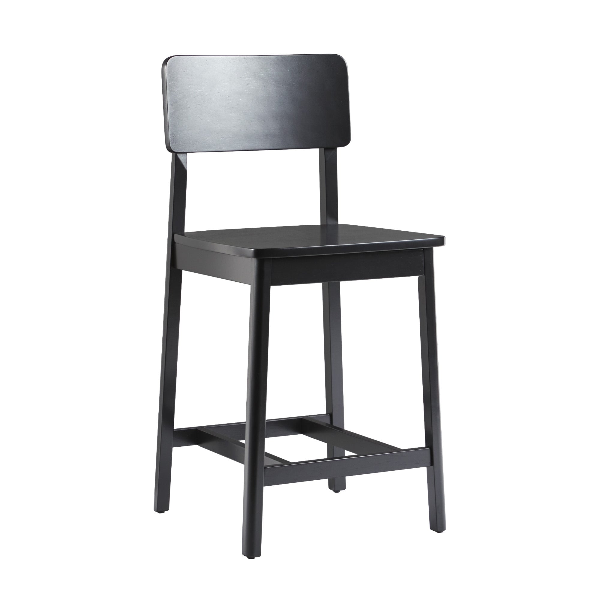 Minimalist Solid Wood Counter Stool, Set of 2