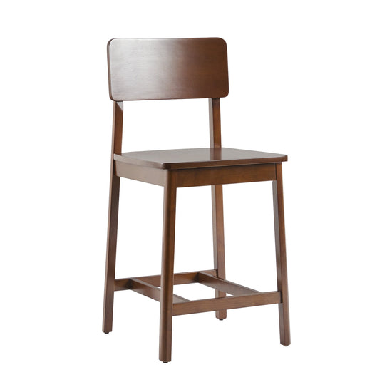 Minimalist Solid Wood Counter Stool, Set of 2