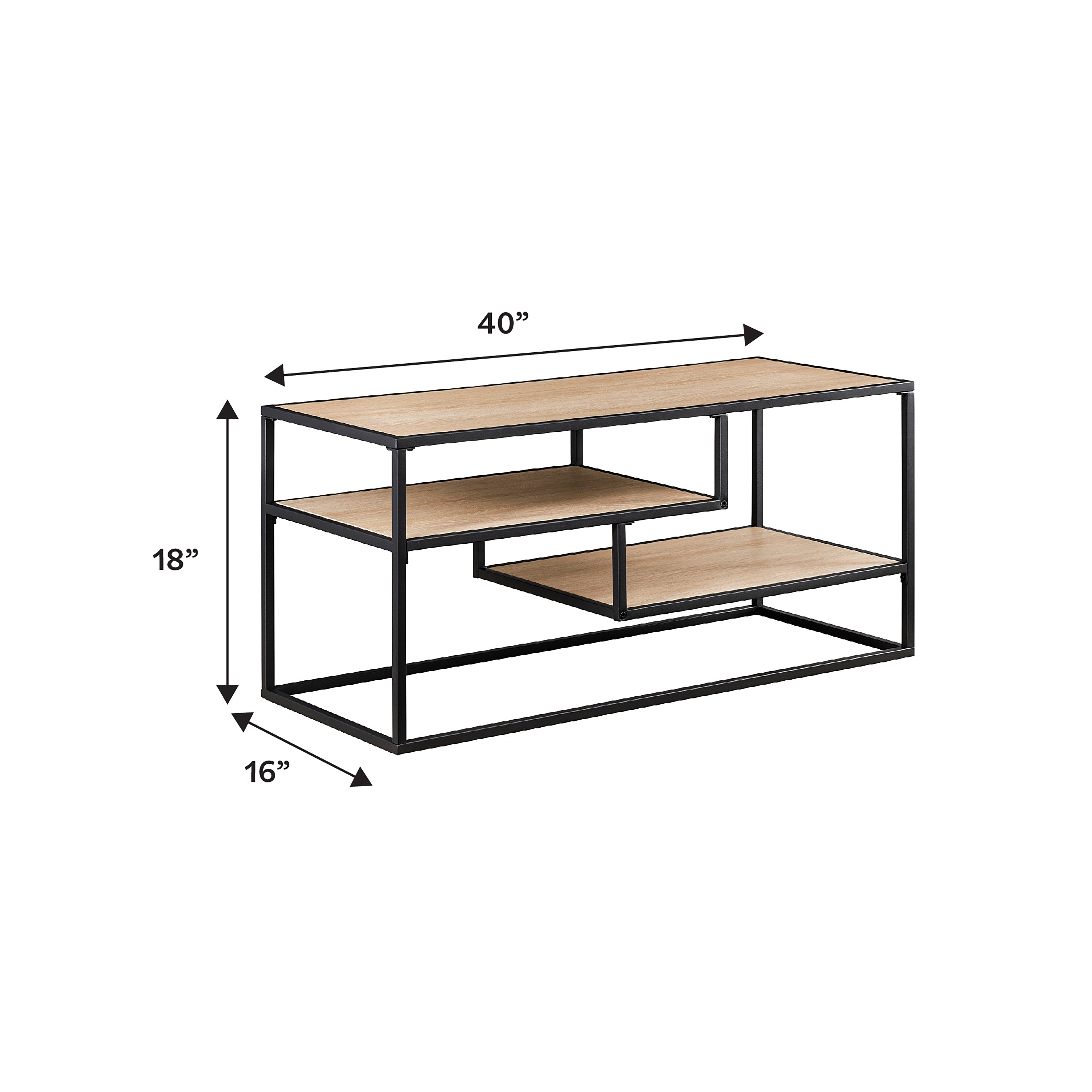 Maya 40" Contemporary Metal TV Stand