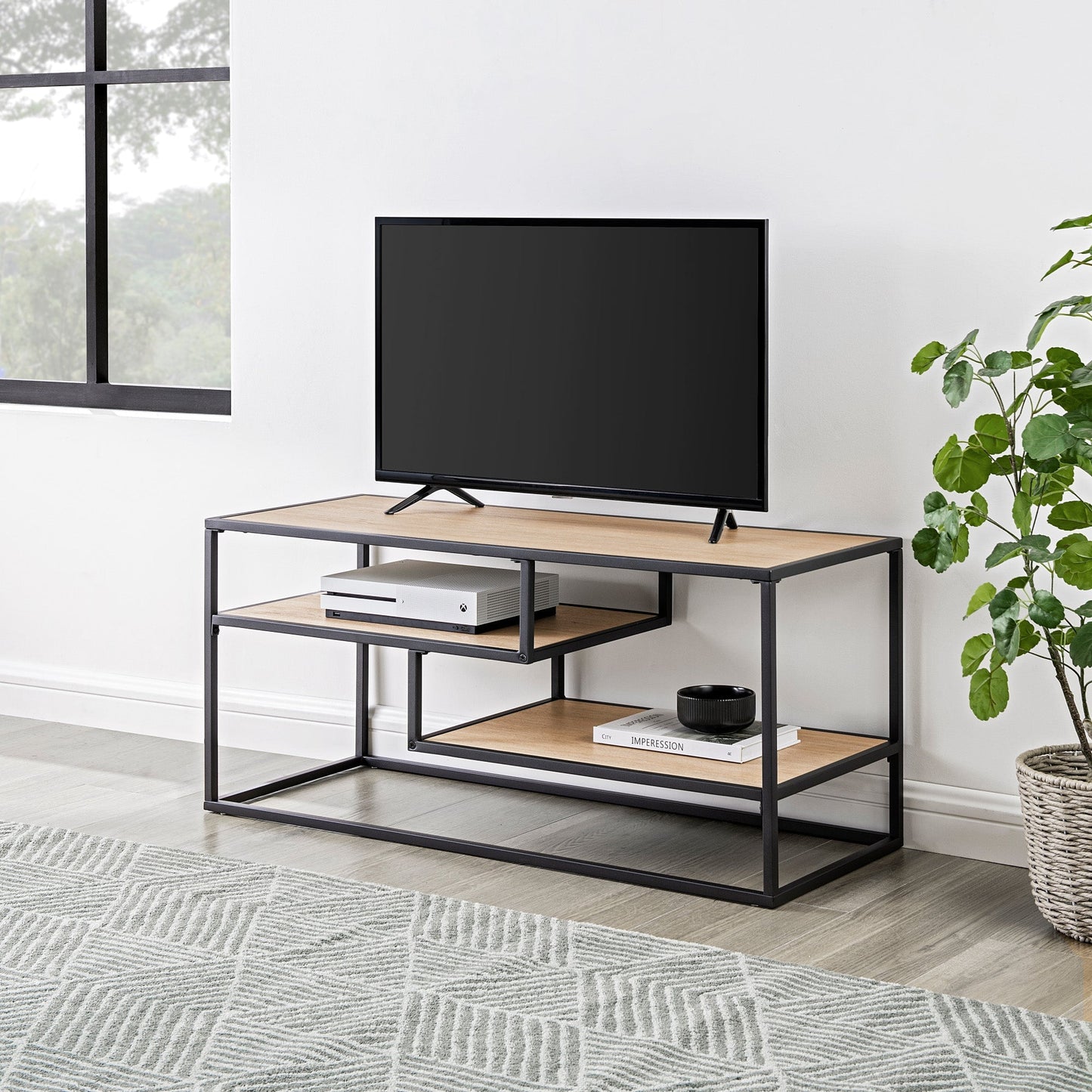 Maya 40" Contemporary Metal TV Stand